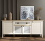 Hanah Home FRN-21008 Consola, Melamina y MDF, Crema Roble Gris, 201.8x82x44.2 cm